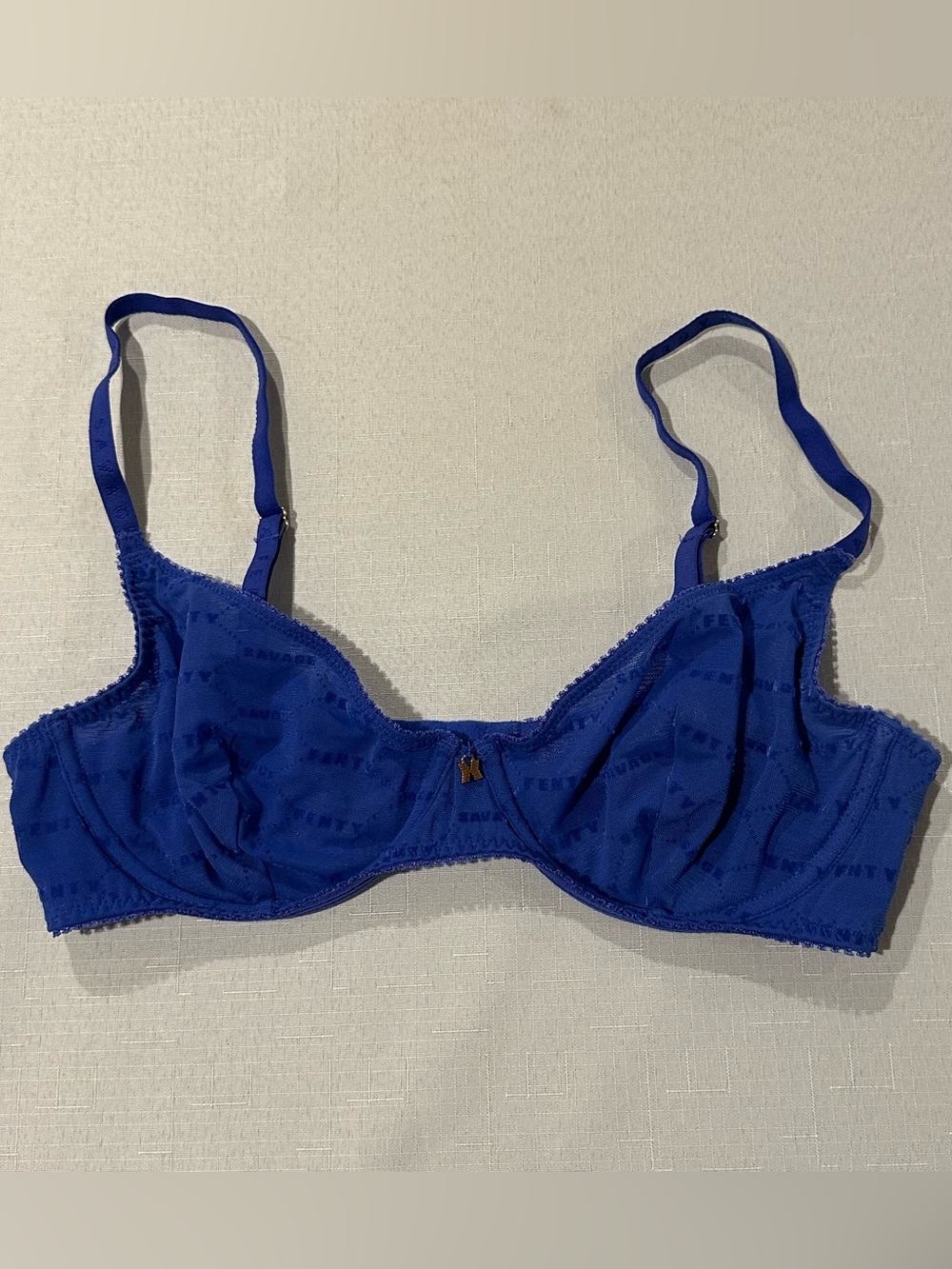 Savage X Fenty Blue Sheer Mesh Bra 34C
